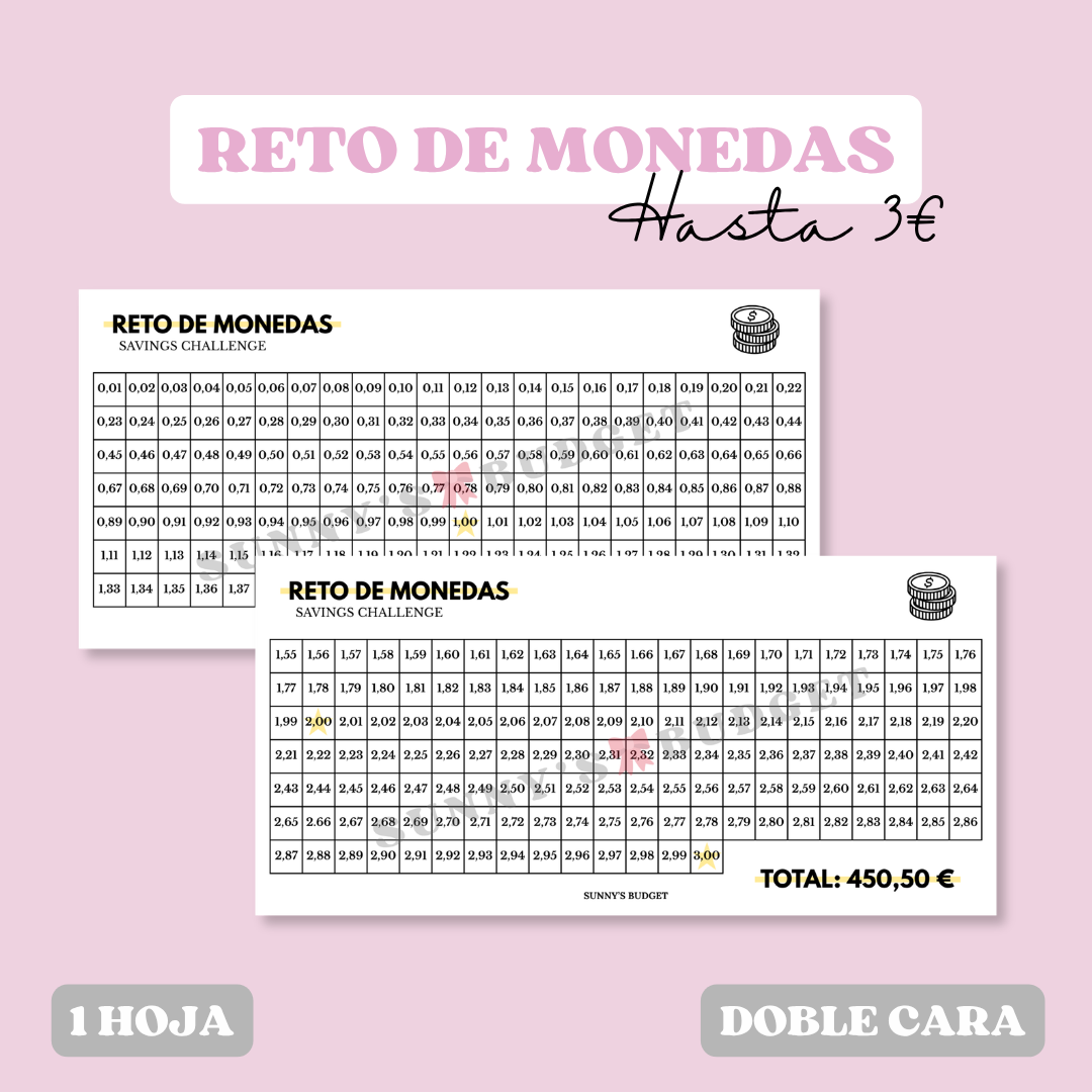 Reto de las monedas (hasta 3€)