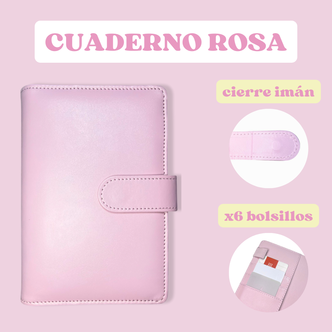 Cuaderno rosa pastel A6