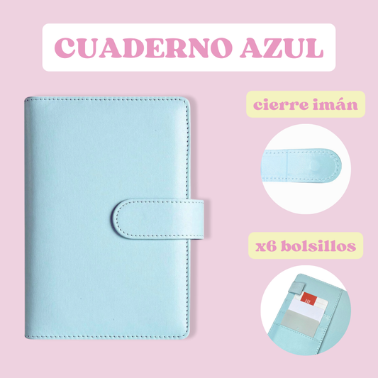 Cuaderno azul pastel A6