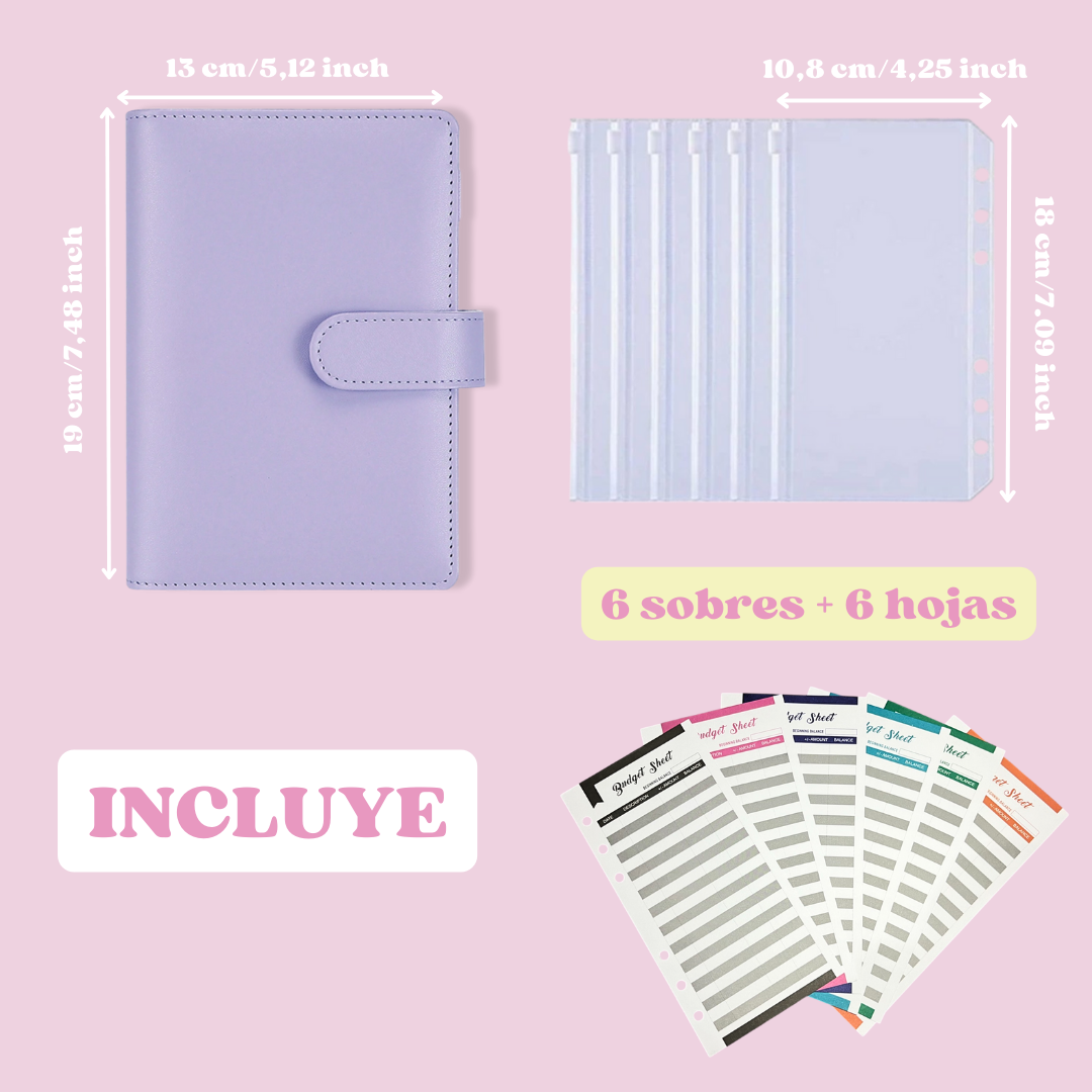 Cuaderno lila pastel A6