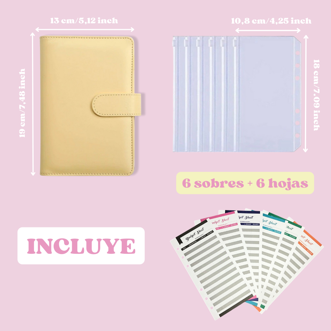 Cuaderno amarillo pastel A6