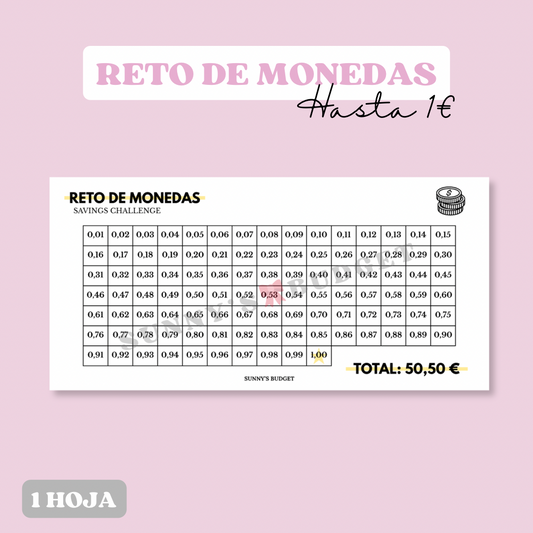Reto de monedas (hasta 1€)